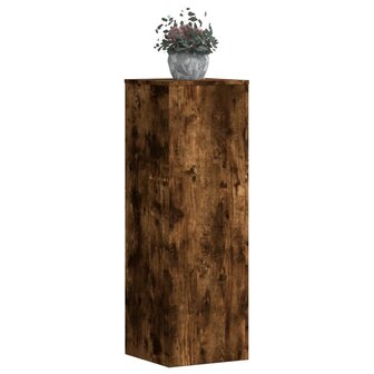 Plantenstandaard 33x33x100 cm bewerkt hout gerookt eikenkleurig 3