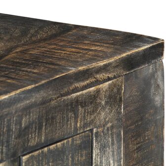 Bureau 110x50x75 cm massief mangohout zwart 4