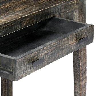 Bureau 110x50x75 cm massief mangohout zwart 5