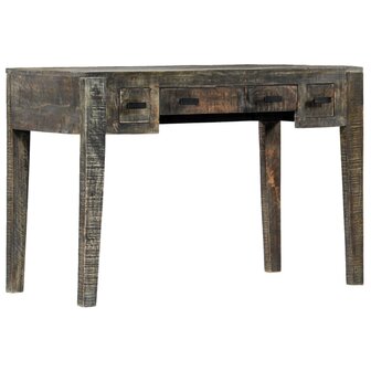 Bureau 110x50x75 cm massief mangohout zwart 7