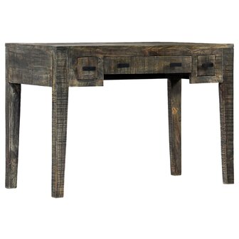 Bureau 110x50x75 cm massief mangohout zwart 8