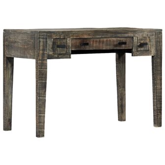Bureau 110x50x75 cm massief mangohout zwart 9