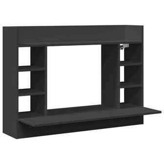 Wandbureau 105x48x75 cm bewerkt hout zwart 2