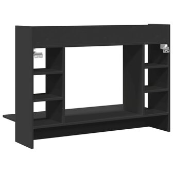 Wandbureau 105x48x75 cm bewerkt hout zwart 6