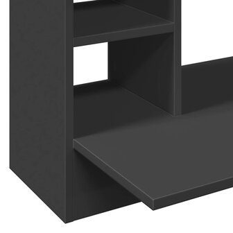 Wandbureau 105x48x75 cm bewerkt hout zwart 8