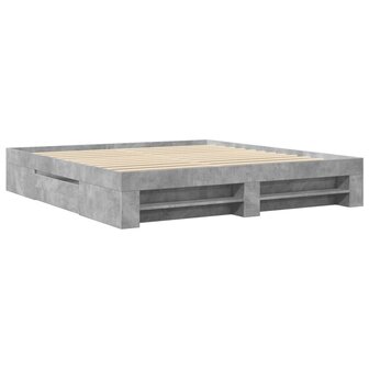 Bedframe zonder matras 180x200 cm spaanplaat betongrijs 3