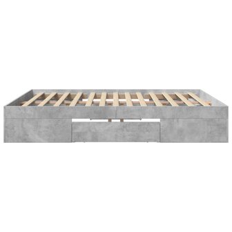 Bedframe zonder matras 180x200 cm spaanplaat betongrijs 6