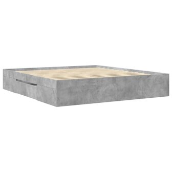Bedframe zonder matras 180x200 cm spaanplaat betongrijs 7