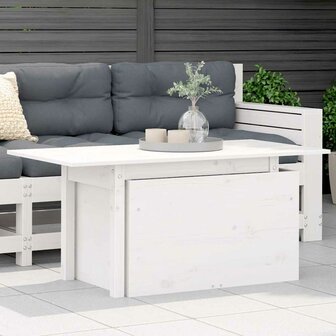 Tuintafel 100x50x75 cm massief grenenhout wit 1