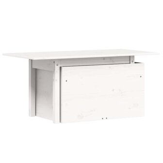 Tuintafel 100x50x75 cm massief grenenhout wit 2