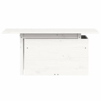 Tuintafel 100x50x75 cm massief grenenhout wit 5