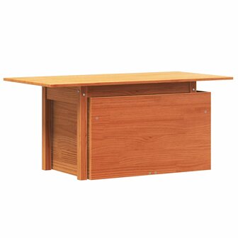 Tuintafel 100x50x75 cm massief grenenhout wasbruin 2