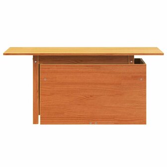 Tuintafel 100x50x75 cm massief grenenhout wasbruin 5