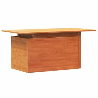 Tuintafel 100x50x75 cm massief grenenhout wasbruin 7