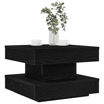 Salontafel 360 graden draaibaar 50x50x34,5 cm zwart 1