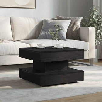Salontafel 360 graden draaibaar 50x50x34,5 cm zwart 3
