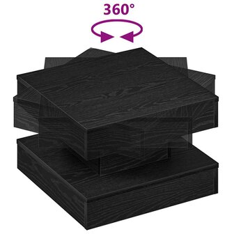 Salontafel 360 graden draaibaar 50x50x34,5 cm zwart 7
