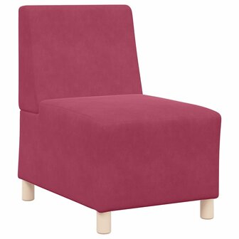 Fauteuil 55 cm fluweel wijnrood 2
