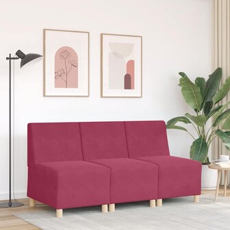 Fauteuil 55 cm fluweel wijnrood 3