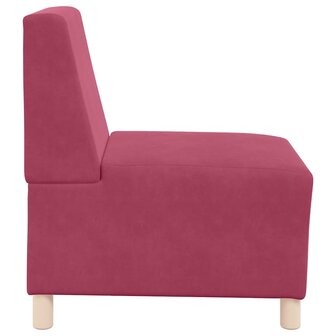 Fauteuil 55 cm fluweel wijnrood 5