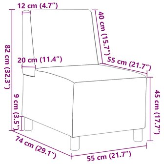 Fauteuil 55 cm fluweel wijnrood 9