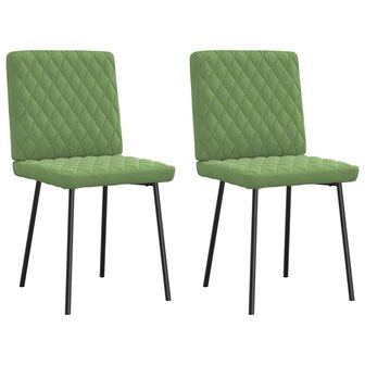 Eetkamerstoelen 2 st fluweel lichtgroen 1