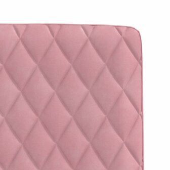Eetkamerstoelen 2 st fluweel roze 7