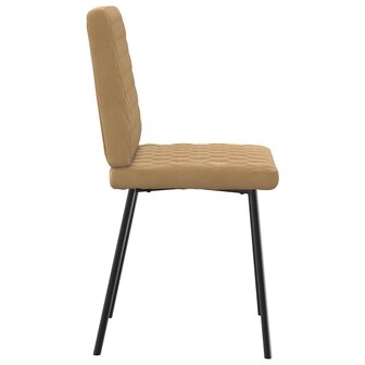 Eetkamerstoelen 2 st fluweel bruin 5