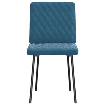 Eetkamerstoelen 2 st fluweel blauw 3