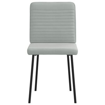 Eetkamerstoelen 2 st fluweel lichtgrijs 4
