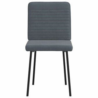 Eetkamerstoelen 2 st fluweel donkergrijs 4