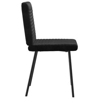 Eetkamerstoelen 2 st fluweel zwart 5
