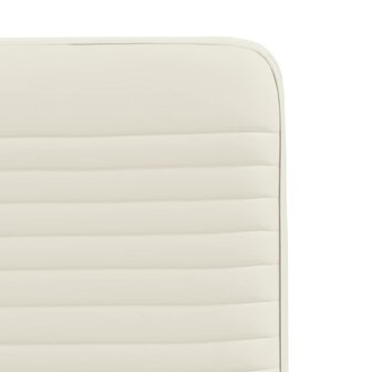 Eetkamerstoelen 2 st fluweel cr&egrave;mekleurig 7