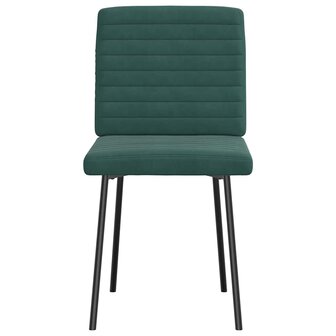 Eetkamerstoelen 2 st fluweel donkergroen 3