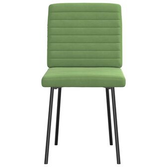 Eetkamerstoelen 2 st fluweel lichtgroen 3