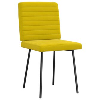Eetkamerstoelen 2 st fluweel geel 4