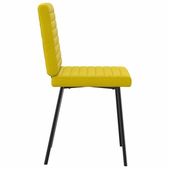 Eetkamerstoelen 2 st fluweel geel 5