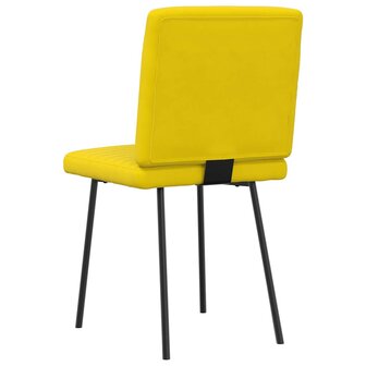 Eetkamerstoelen 2 st fluweel geel 6