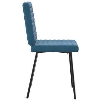 Eetkamerstoelen 2 st fluweel blauw 5