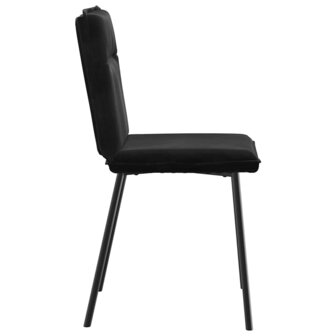 Eetkamerstoelen 2 st fluweel zwart 5