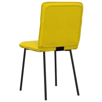 Eetkamerstoelen 2 st fluweel geel 6