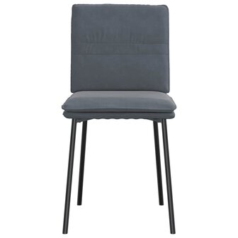 Eetkamerstoelen 2 st fluweel donkergrijs 4