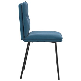 Eetkamerstoelen 2 st fluweel blauw 5