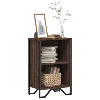 Boekenkast 50x31x74,5 cm bewerkt hout bruin eikenkleur 1