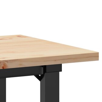 Eettafel O-frame 80x50x75,5 cm massief grenenhout en gietijzer 7