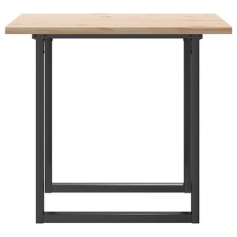 Eettafel O-frame 90x90x75,5 cm massief grenenhout en gietijzer 5