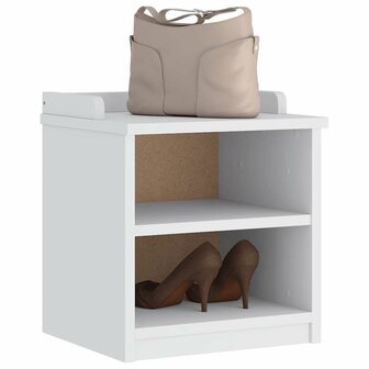 Gangbankje SANDNES wit 45x40x50 cm massief grenenhout 1