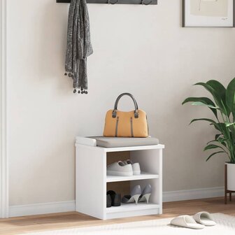 Gangbankje SANDNES wit 45x40x50 cm massief grenenhout 3