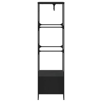 Kledingkast 90x50x180 cm bewerkt hout zwart 5