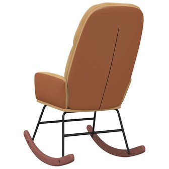 Schommelstoel fluweel bruin 5